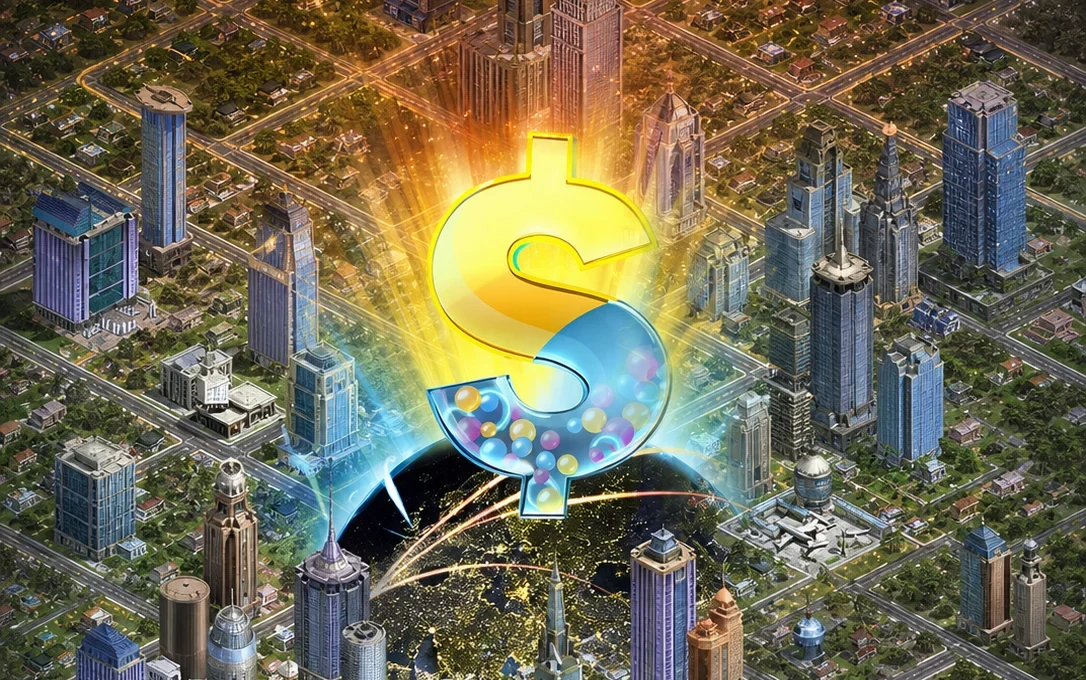 Capitalism Lab city and finance key art
