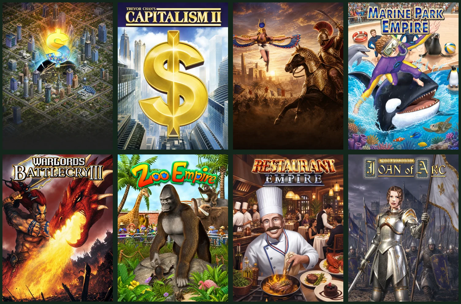 Enlight Software strategy and simulation game catalogue